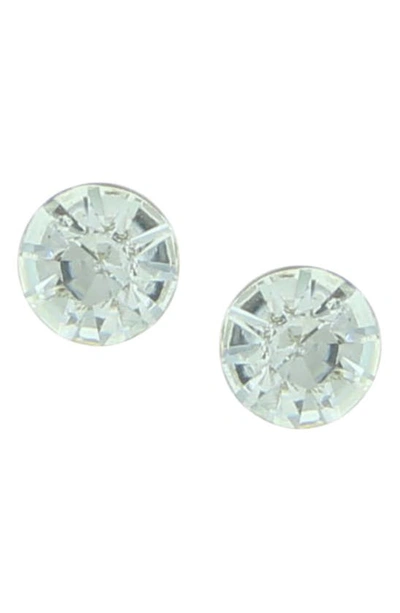 Olivia Welles Monet Stud Earrings In Antique Gold / Clear