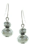 Olivia Welles Haley Beaded Earrings In Silver / Grey