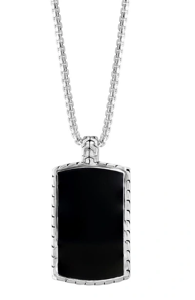 Effy Sterling Silver Onyx Pendant Necklace In Black