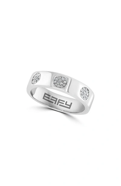 Effy Sterling Silver Diamond Band Ring