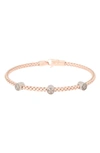 Meshmerise Diamond Bangle Bracelet In Rose