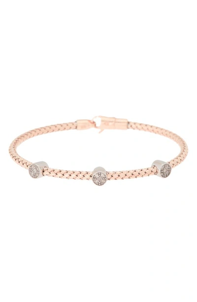 Meshmerise Diamond Bangle Bracelet In Rose