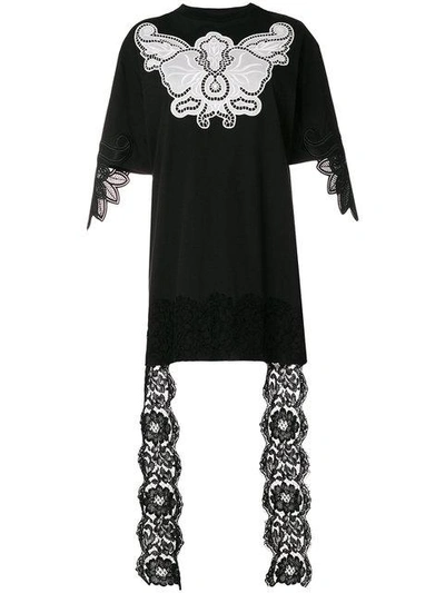Fausto Puglisi Embroidered Lace Detail Blouse In Black
