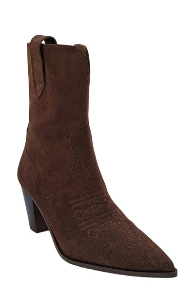 L Agence Gaston Bootie In Brown