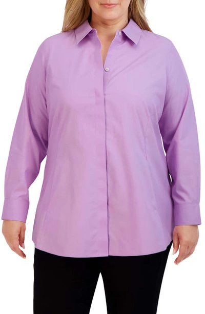 Foxcroft Cici Tunic Blouse In Soft Violet