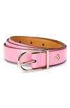 Kate Spade Leather Belt In Strawberry Shake