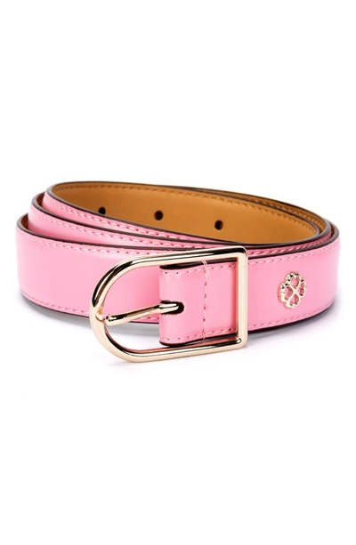 Kate Spade Leather Belt In Strawberry Shake