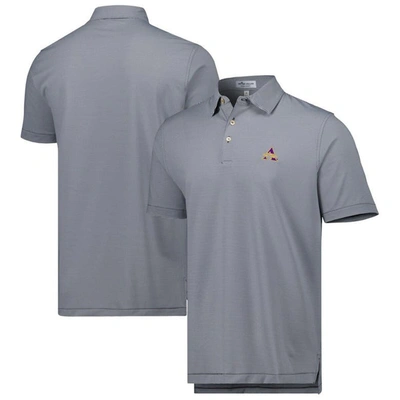 Peter Millar Gray Alcorn State Braves Jubilee Striped Performance Jersey Polo