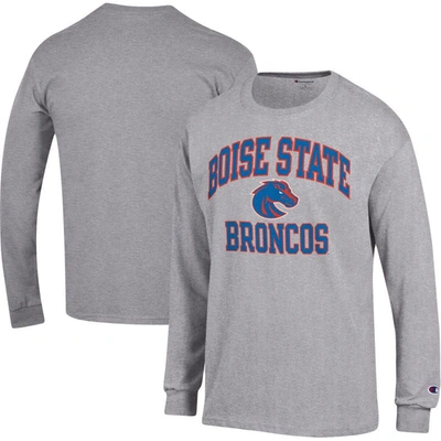 Champion Heather Gray Boise State Broncos High Motor Long Sleeve T-shirt