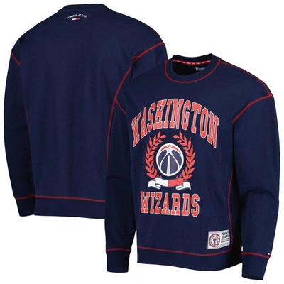 Tommy Jeans Navy Washington Wizards Peter French Terry Pullover Sweatshirt
