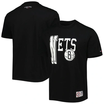 Tommy Jeans Black Brooklyn Nets Mel Varsity T-shirt