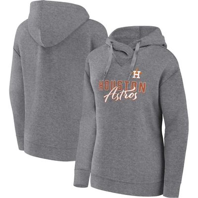 Fanatics Branded Heather Gray Houston Astros Script Favorite Pullover Hoodie