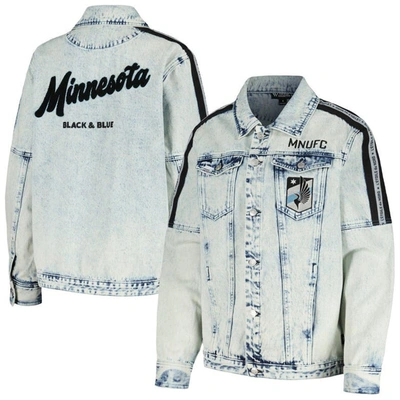 The Wild Collective Blue Minnesota United Fc Denim Button-up Jacket