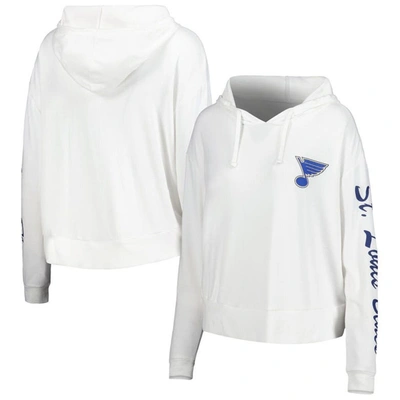 Concepts Sport Cream St. Louis Blues Accord Hacci Long Sleeve Hoodie T-shirt In White