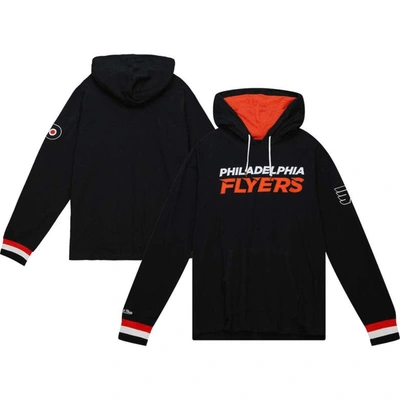 Mitchell & Ness Men's  Black Philadelphia Flyers Legendary Slub Hoodie Long Sleeve T-shirt