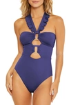 Soluna Buckle Up One-piece Swimsuit In Deep Water