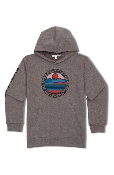 Threads 4 Thought Kids' Explore Graphic Hoodie In Heather Grey