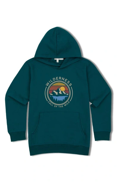 Threads 4 Thought Kids' Wilderness Graphic Hoodie In Sea Dragon