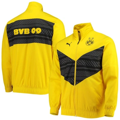 Puma Men's  Yellow Borussia Dortmund 2022/23 Pre-match Full-zip Jacket