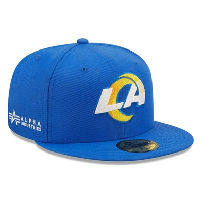 New Era X Alpha Industries Royal Los Angeles Rams Alpha 59fifty Fitted Hat