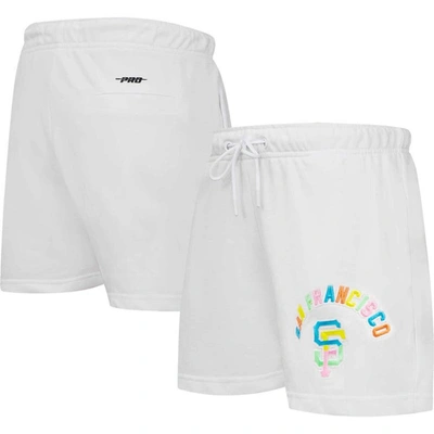 Pro Standard White San Francisco Giants Washed Neon Shorts