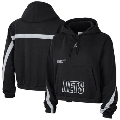 Jordan Brand Black Brooklyn Nets Courtside Statement Edition Pullover Hoodie
