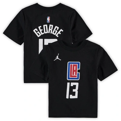 Jordan Brand Kids' Preschool  Paul George Black La Clippers Statement Edition Name & Number T-shirt