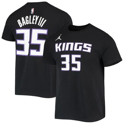 Jordan Brand Black Sacramento Kings 2020/21 Statement Name & Number T-shirt