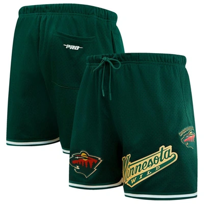 Pro Standard Green Minnesota Wild Classic Mesh Shorts