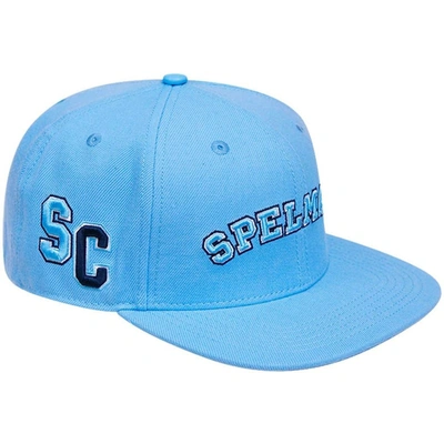 Pro Standard Light Blue Spelman College Jaguars Evergreen Spelman Snapback Hat