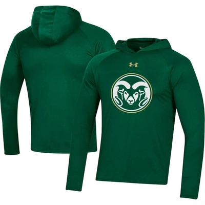 Under Armour Green Colorado State Rams School Logo Raglan Long Sleeve Hoodie Performance T-shirt