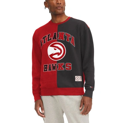 Tommy Jeans Red/black Atlanta Hawks Keith Split Pullover Sweatshirt