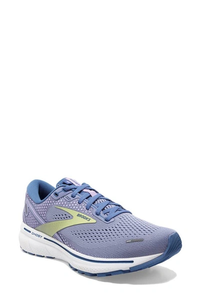 Brooks Ghost 14 Running Shoe In Purple Impression/ Dutch/ Lime