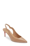 Christian Louboutin Hot Chick Pointed Toe Slingback Pump In Beige