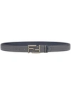 Fendi Ff Logo-shaped Bucke Belt - Grey