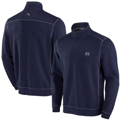 Tommy Bahama Navy Jackson State Tigers Sport Tobago Bay Tri-blend Half-zip Jacket