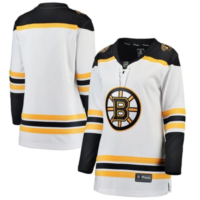 Fanatics Branded White Boston Bruins Away Breakaway Jersey