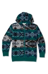 Threads 4 Thought Kids' Print Zip-up Hooded Fleece Jacket In Sea Dragon