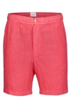 Swims Amalfi Linen Shorts In Campari
