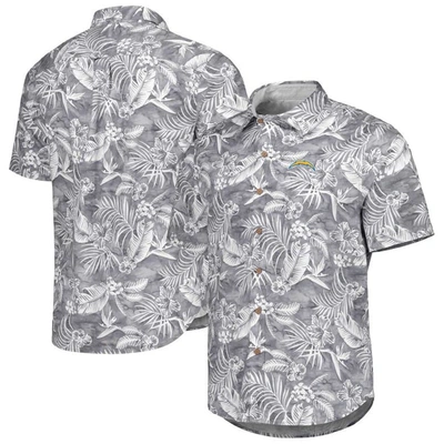 Tommy Bahama Gray Los Angeles Chargers Aqua Lush Full-button Shirt