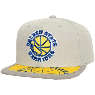 Mitchell & Ness Men's  Grey Golden State Warriors Munch Time Snapback Hat