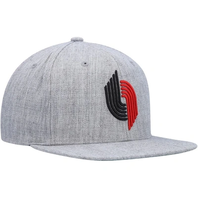 Mitchell & Ness Men's  Heather Gray Portland Trail Blazers Hardwood Classics 2.0 Snapback Hat