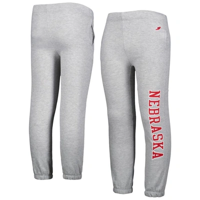 League Collegiate Wear Kids' Youth  Heather Gray Nebraska Huskers Essential Pants