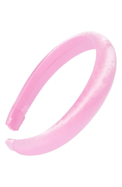 L. Erickson Padded Silk Charmeuse Headband In Milkshake