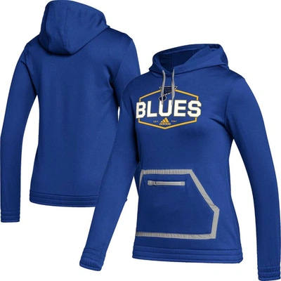 Adidas Originals Adidas Blue St. Louis Blues Team Pullover Hoodie