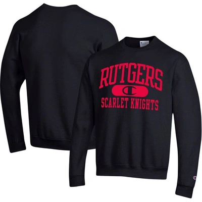 Champion Black Rutgers Scarlet Knights Arch Pill Sweatshirt