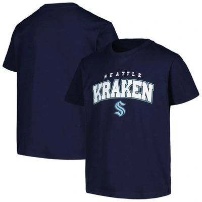 Levelwear Kids' Youth  Deep Sea Blue Seattle Kraken Little Richmond Core T-shirt In Navy
