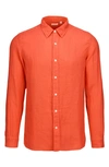 Swims Amalfi Linen Button-up Shirt In  Orange