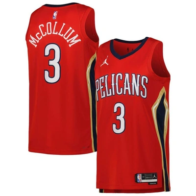Jordan Brand Unisex  Cj Mccollum Red New Orleans Pelicans Swingman Jersey