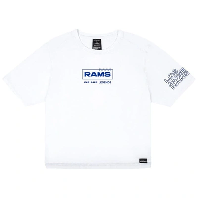 Legends White Los Angeles Rams Aviation Crop T-shirt